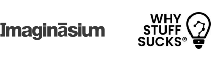 Imaginasium and Why Stuff Sucks Logos